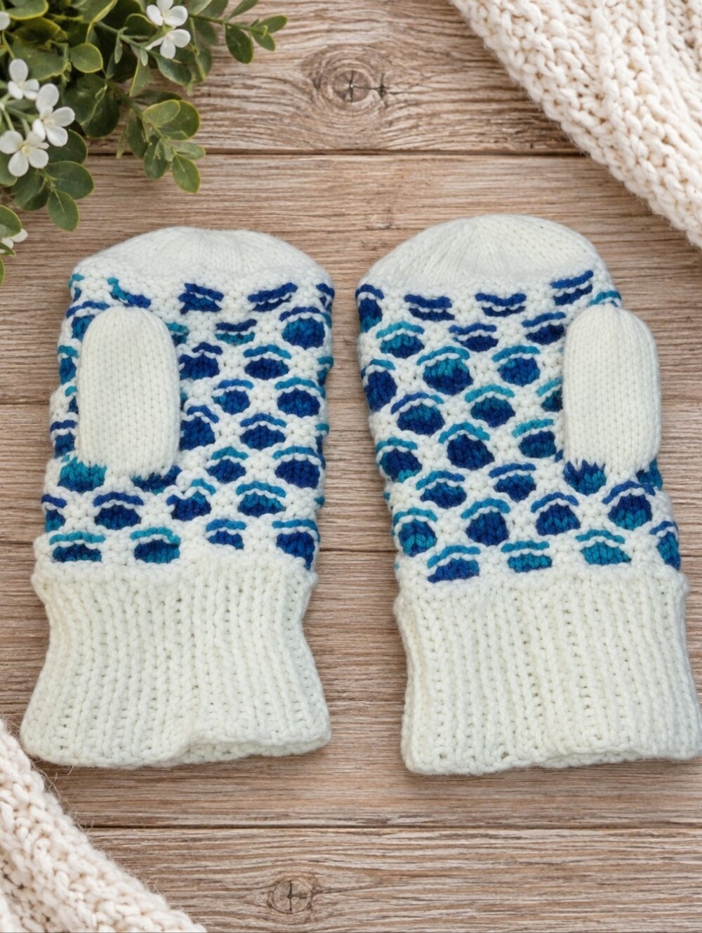 Winter Handcrafted Knitted Mittens